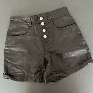 COPY - MAJE Leather Shorts